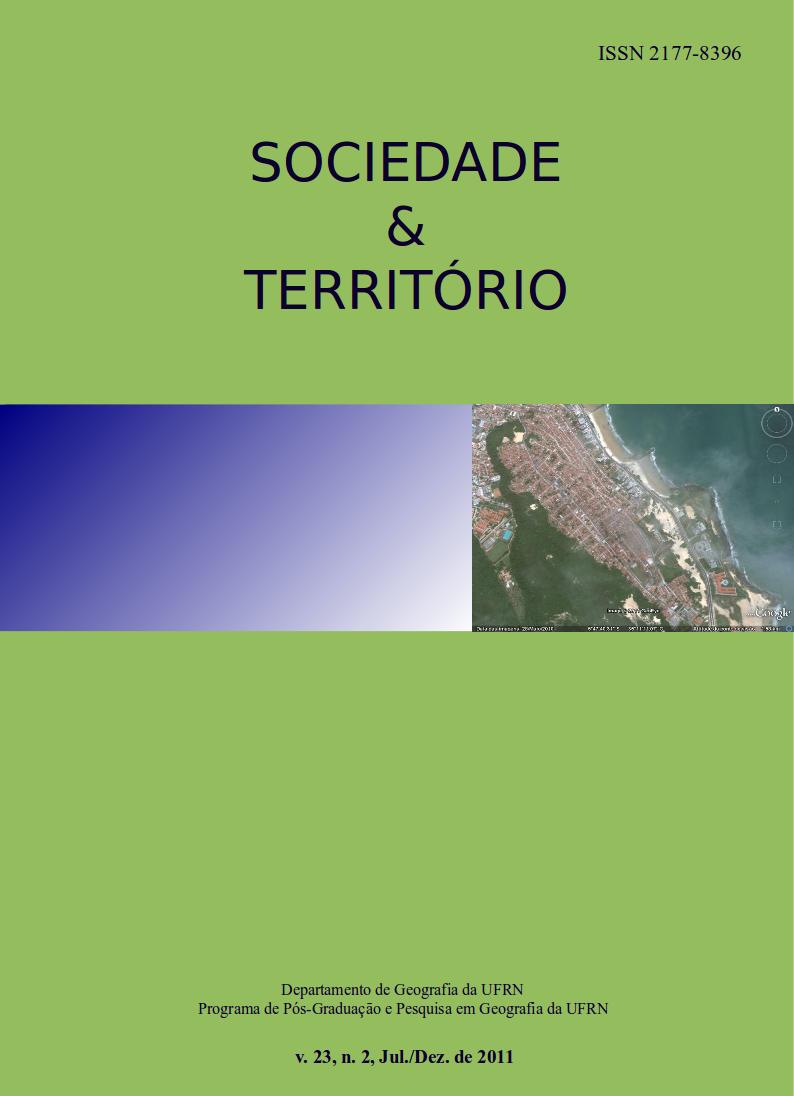 					Visualizar v. 23 n. 2 (2011): Sociedade e Território
				