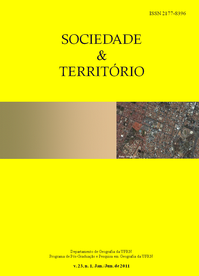 					Visualizar v. 23 n. 1 (2011): Sociedade e Território
				