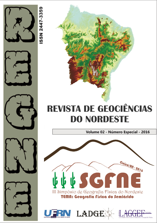 					Visualizar v. 2 (2016): Número Especial: III Simpósio de Geografia Física do Nordeste - Caicó/RN
				