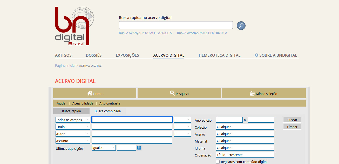 Print da página da BNDigital