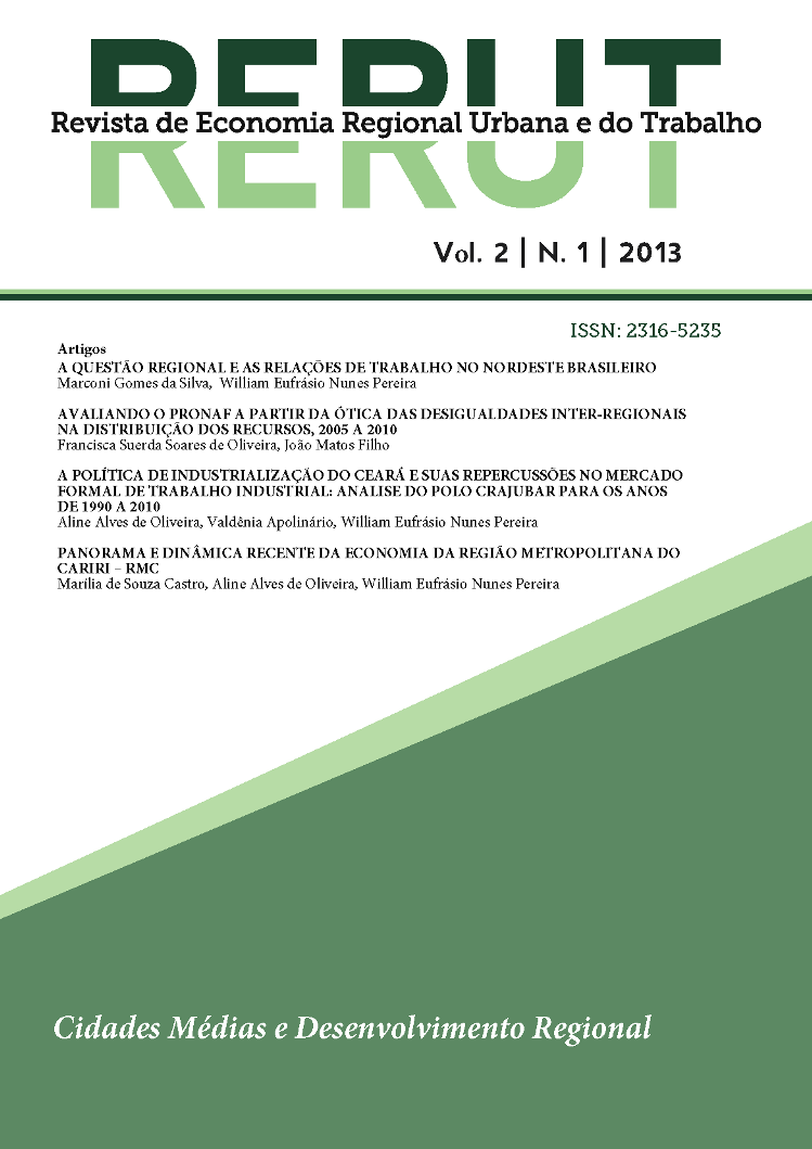 					Ver Vol. 2 Núm. 1 (2013): CIDADES MÉDIAS E DESENVOLVIMENTO REGIONAL
				