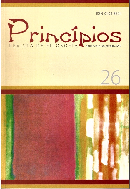 					View Vol. 16 No. 26 (2009): Princí­pios: revista de filosofia
				